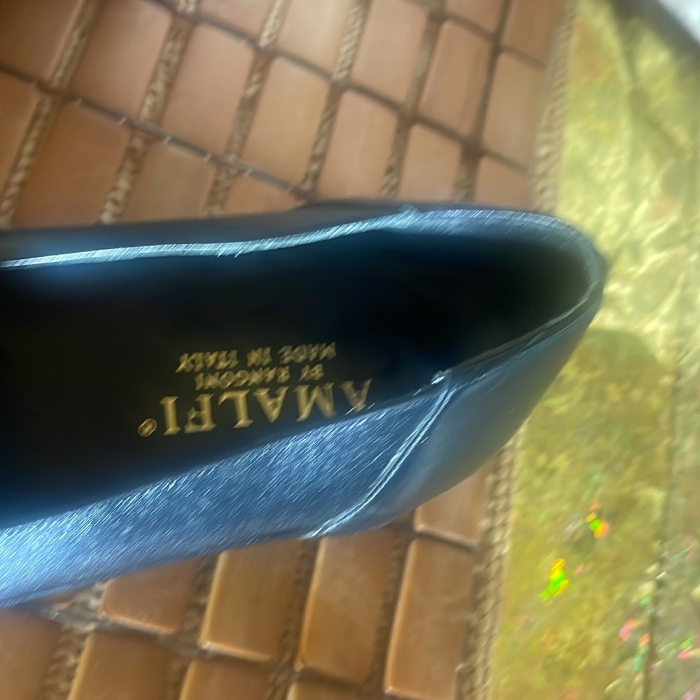 Amalfi Black Leather Loafers Women’s - Picture 3 of 7